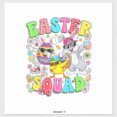 Groovy Funny Rabbit Egg Chick Easter Squad Day Men シール (シート)
