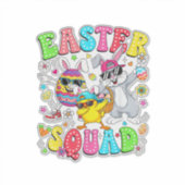 Groovy Funny Rabbit Egg Chick Easter Squad Day Men シール (正面)