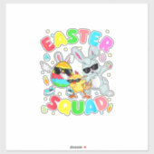 Groovy Funny Rabbit Egg Chick Easter Squad Day Men シール (シート)