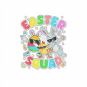 Groovy Funny Rabbit Egg Chick Easter Squad Day Men シール (正面)