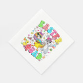 Groovy Funny Rabbit Egg Chick Easter Squad Day Men スタンダードランチョンナプキン (角)