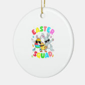 Groovy Funny Rabbit Egg Chick Easter Squad Day Men セラミックオーナメント (左)