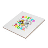 Groovy Funny Rabbit Egg Chick Easter Squad Day Men タイル (側面)