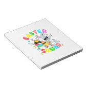 Groovy Funny Rabbit Egg Chick Easter Squad Day Men ノートパッド (アングル)