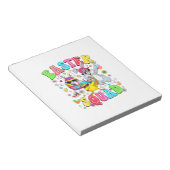 Groovy Funny Rabbit Egg Chick Easter Squad Day Men ノートパッド (アングル)