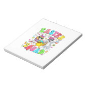 Groovy Funny Rabbit Egg Chick Easter Squad Day Men ノートパッド (回転)