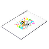 Groovy Funny Rabbit Egg Chick Easter Squad Day Men ノートブック (左側)