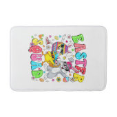 Groovy Funny Rabbit Egg Chick Easter Squad Day Men バスマット (正面)