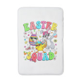 Groovy Funny Rabbit Egg Chick Easter Squad Day Men バスマット (正面縦)