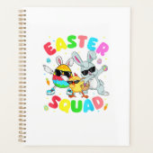 Groovy Funny Rabbit Egg Chick Easter Squad Day Men プランナー手帳 (正面)