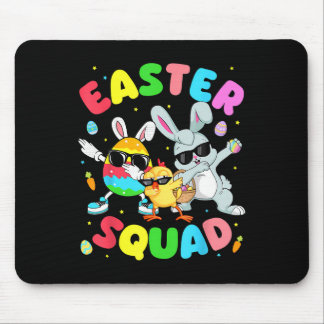 Groovy Funny Rabbit Egg Chick Easter Squad Day Men マウスパッド