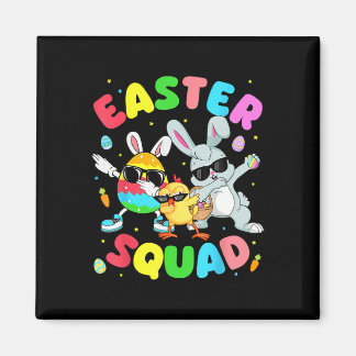 Groovy Funny Rabbit Egg Chick Easter Squad Day Men マグネット