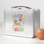 Groovy Funny Rabbit Egg Chick Easter Squad Day Men メタルランチボックス (インサイチュ)