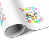 Groovy Funny Rabbit Egg Chick Easter Squad Day Men ラッピングペーパー (ロールコーナー)