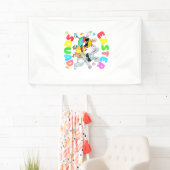 Groovy Funny Rabbit Egg Chick Easter Squad Day Men 横断幕 (インサイチュ)