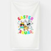Groovy Funny Rabbit Egg Chick Easter Squad Day Men 横断幕 (縦)