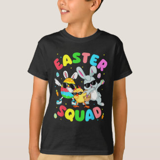 Groovy Funny Rabbit Egg Chick Easter Squad Day Men Tシャツ