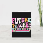 Groovy Future Teacher Student Graduation Teacher I カード (正面)