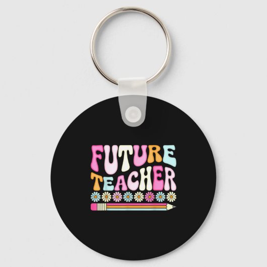 Groovy Future Teacher Student Graduation Teacher I キーホルダー (正面)