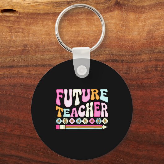 Groovy Future Teacher Student Graduation Teacher I キーホルダー (正面)