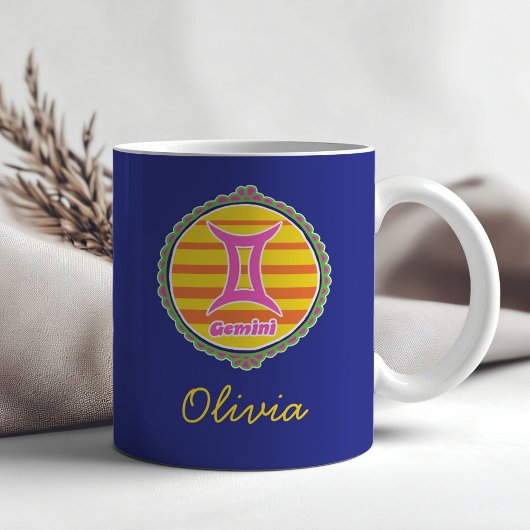 Groovy Gemini Custom コーヒーマグカップ