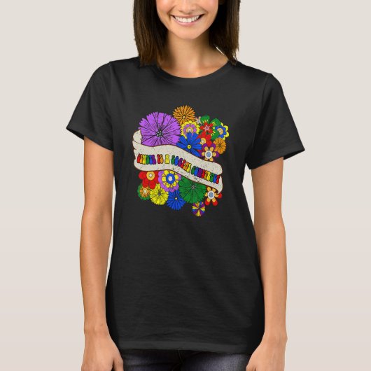 Groovy Gender A Social Construct LGBTQ Gay Lesbian Tシャツ (正面)