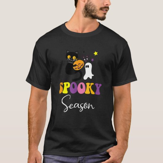Groovy Ghost Spooky Season Tシャツ (正面)