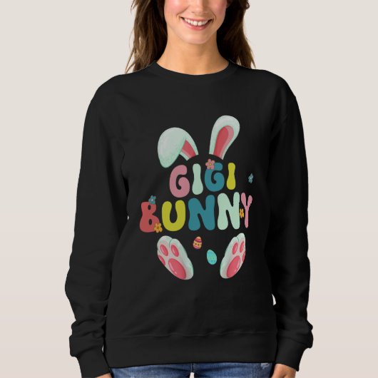 Groovy Gigi Bunny Happy Easter Mother's Day 2023 スウェットシャツ (正面)