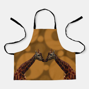 Groovy Giraffe Love，キッズフルプリントエプロン エプロン
