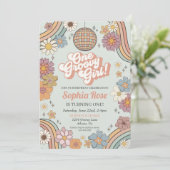 Groovy Girl 1st Birthday, 70sレトロテーマ招待状 (スタンド正面)