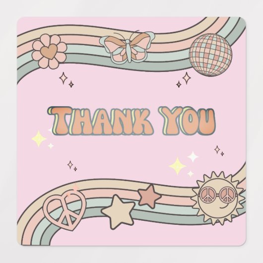 Groovy Girls Thank You Labels ラベル (デザイン1)