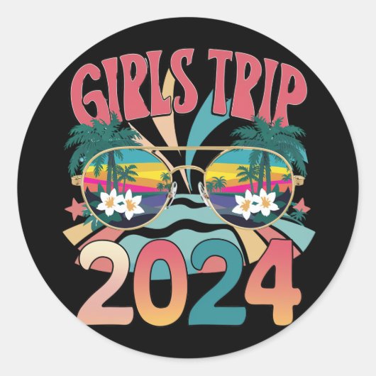 Groovy Girls Trip 2024週末夏ビーチ ラウンドシール (正面)