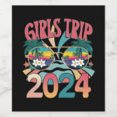 Groovy Girls Trip 2024週末夏ビーチ ワインラベル (シングルラベル)