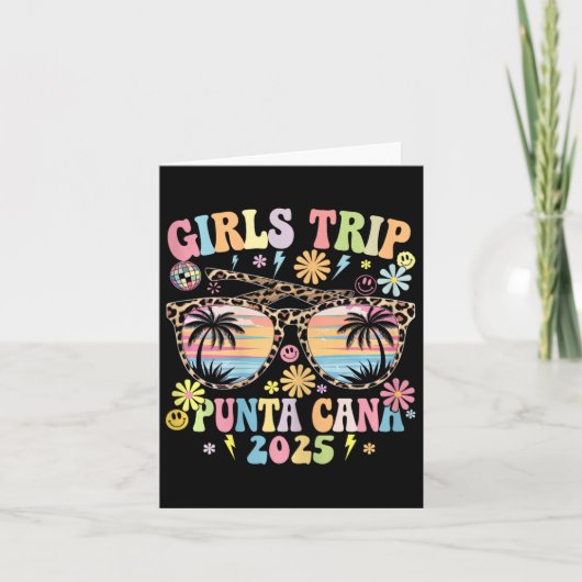 Groovy Girls Trip Punta Cana 2025 Matching Summer  カード (正面)