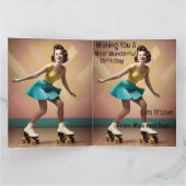 Groovy Glide:スケートホイールのレトロリズム カード (内部)