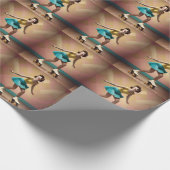 Groovy Glide：スケートホイールのレトロリズム ラッピングペーパー (角)