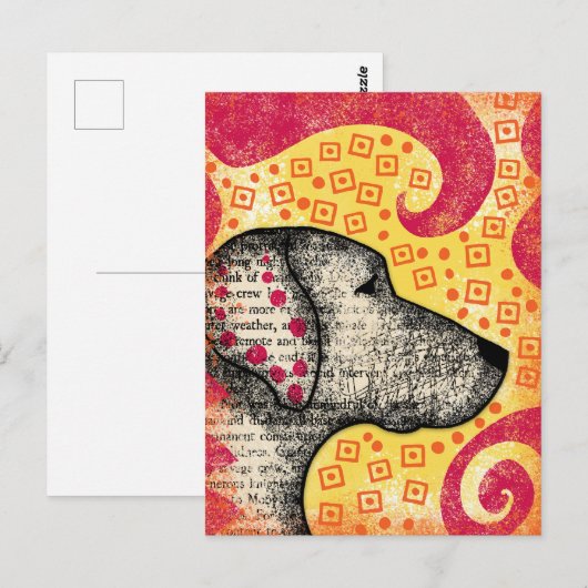 Groovy Good Dogはがき ポストカード (正面/裏面)