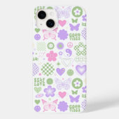 Groovy Good Vibes Y2Kバタフライガールモダンズ Case-Mate iPhoneケース (裏面)