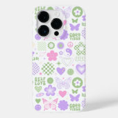 Groovy Good Vibes Y2Kバタフライガールモダンズ Case-Mate iPhoneケース (裏面)