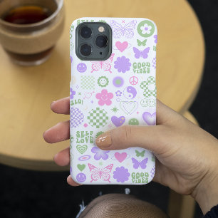 Groovy+Good+Vibes+Y2K+Butterfly+Modern+Girl Case-Mate iPhone 14 Plusケース