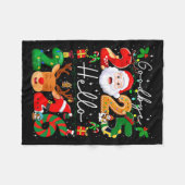 Groovy Goodbye 2025 Hello 2026 Happy New Years Eve フリースブランケット (正面(横))