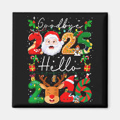 Groovy Goodbye 2025 Hello 2026 Happy New Years Eve マグネット (正面)