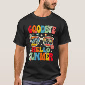 Groovy Goodbye 7th Grade Graduation Hello Summer K Tシャツ (正面)