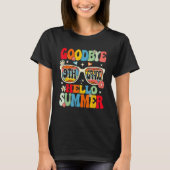 Groovy Goodbye 9th Grade Graduation Hello Summer K Tシャツ (正面)