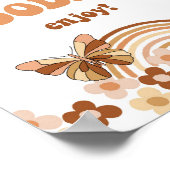 Groovy Goodiesレトロヒッピーパーティー標識 ポスター (角)