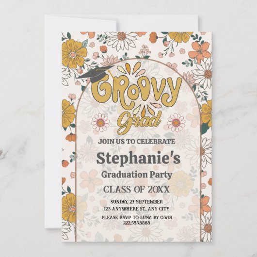 Groovy Grad:はるか遠い卒業招待状 招待状 (正面)