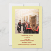 Groovy Grad -レトロスタイル卒業招待状 招待状 (裏面)