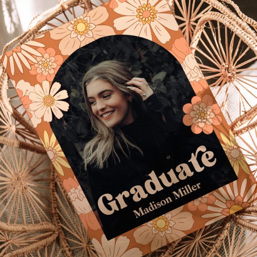 Groovy Graduation Announcement 招待状