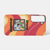 "Groovy Grandad"暖かいトーンのレトロ波写真 Samsung Galaxyケース (裏面横)