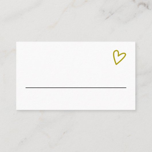 Groovy Greenファンシーを好む結婚ものはない プレイスカード (裏面)